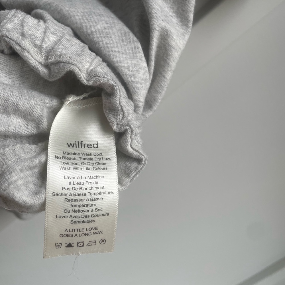 ARITZIA Wilfred Cotton Pilaf T-Shirt Light Gray size M - Picture 7 of 7